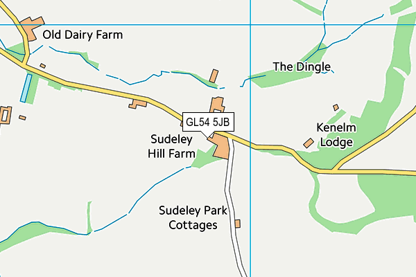 GL54 5JB map - OS VectorMap District (Ordnance Survey)