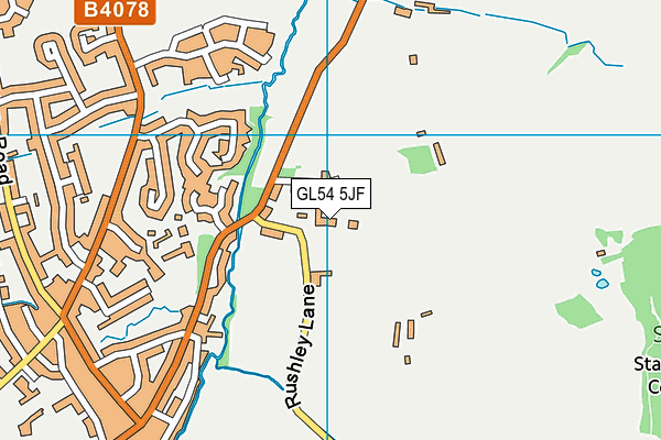 GL54 5JF map - OS VectorMap District (Ordnance Survey)