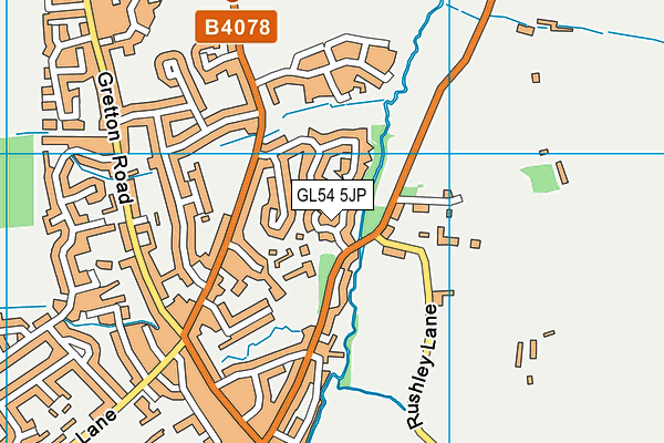 GL54 5JP map - OS VectorMap District (Ordnance Survey)