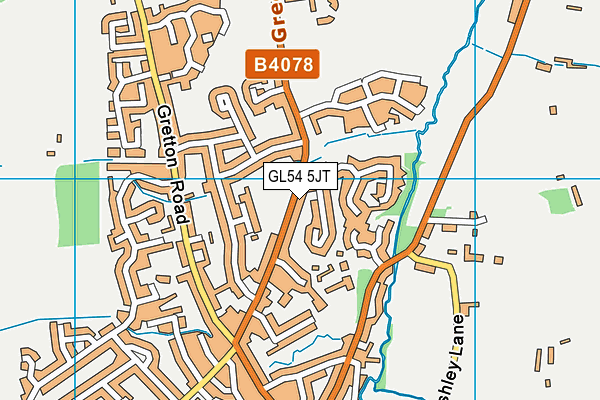 GL54 5JT map - OS VectorMap District (Ordnance Survey)