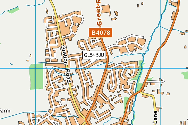 GL54 5JU map - OS VectorMap District (Ordnance Survey)