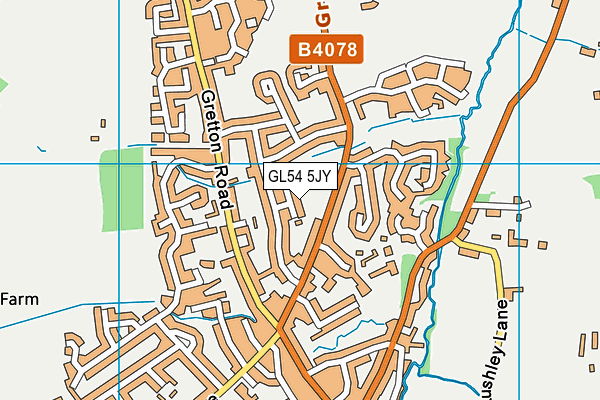 GL54 5JY map - OS VectorMap District (Ordnance Survey)