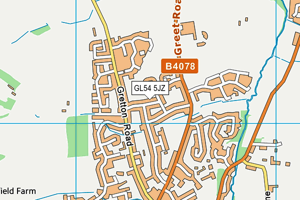 GL54 5JZ map - OS VectorMap District (Ordnance Survey)