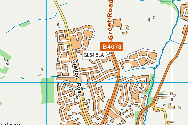 GL54 5LA map - OS VectorMap District (Ordnance Survey)