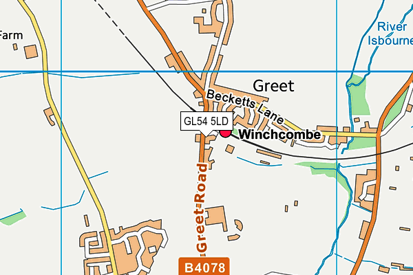 GL54 5LD map - OS VectorMap District (Ordnance Survey)