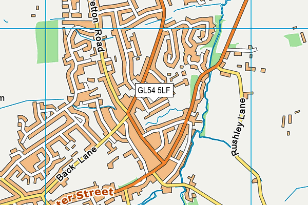 GL54 5LF map - OS VectorMap District (Ordnance Survey)