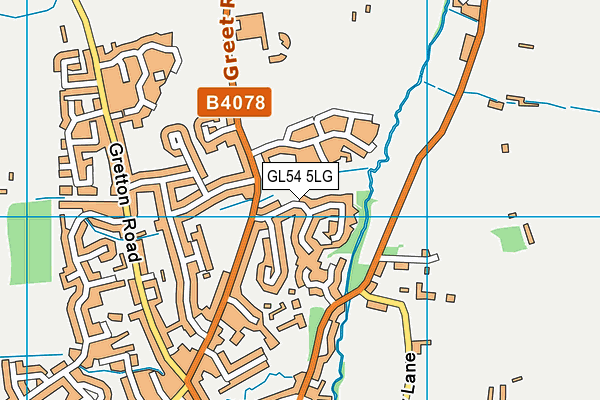 GL54 5LG map - OS VectorMap District (Ordnance Survey)