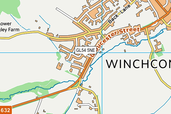 GL54 5NE map - OS VectorMap District (Ordnance Survey)