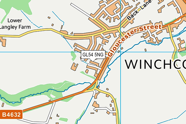 GL54 5NG map - OS VectorMap District (Ordnance Survey)