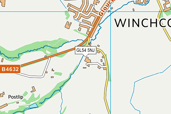 GL54 5NJ map - OS VectorMap District (Ordnance Survey)