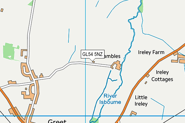 GL54 5NZ map - OS VectorMap District (Ordnance Survey)