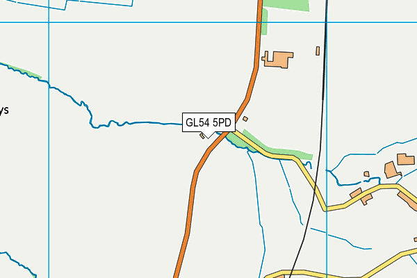 GL54 5PD map - OS VectorMap District (Ordnance Survey)