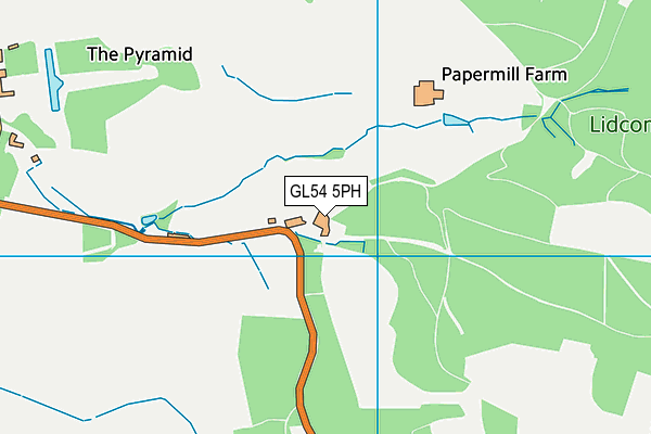 GL54 5PH map - OS VectorMap District (Ordnance Survey)