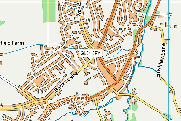 GL54 5PY map - OS VectorMap District (Ordnance Survey)