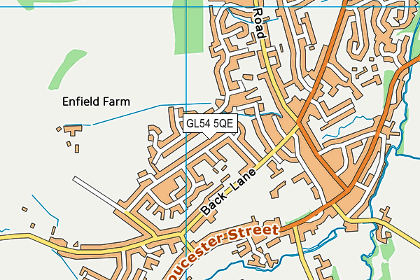 GL54 5QE map - OS VectorMap District (Ordnance Survey)
