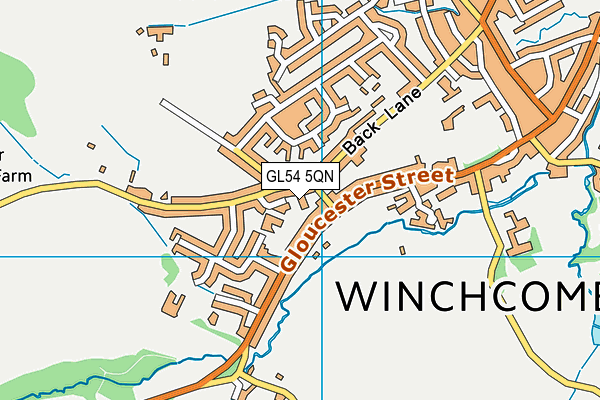 GL54 5QN map - OS VectorMap District (Ordnance Survey)