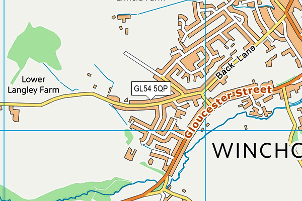 GL54 5QP map - OS VectorMap District (Ordnance Survey)