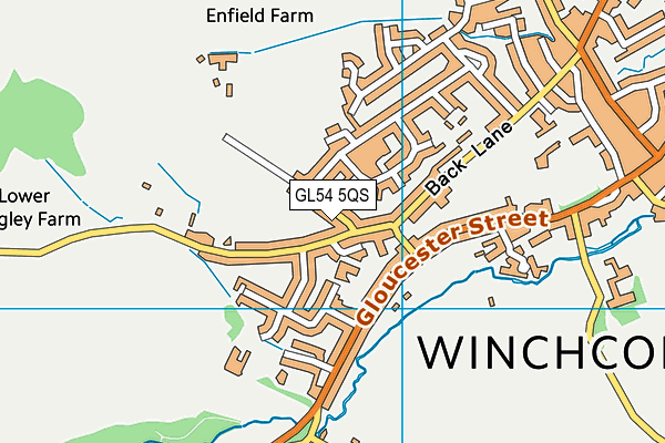 GL54 5QS map - OS VectorMap District (Ordnance Survey)