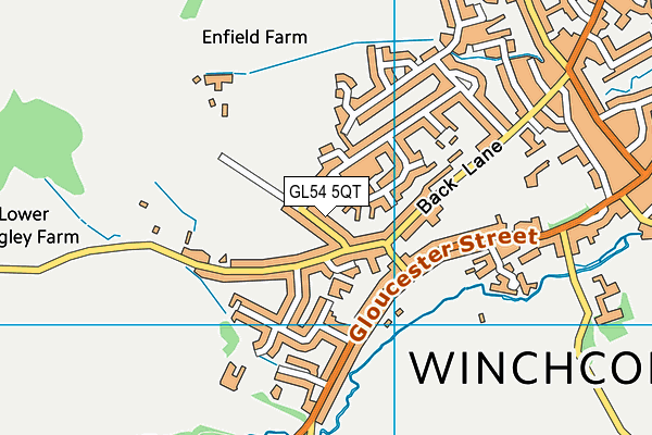 GL54 5QT map - OS VectorMap District (Ordnance Survey)