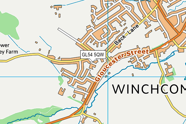 GL54 5QW map - OS VectorMap District (Ordnance Survey)