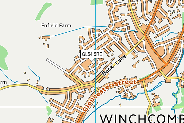 GL54 5RE map - OS VectorMap District (Ordnance Survey)