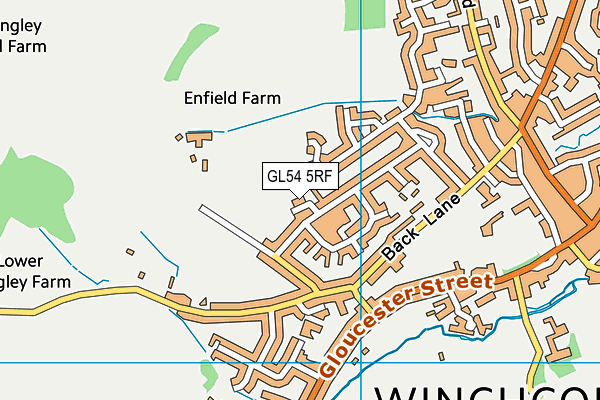 GL54 5RF map - OS VectorMap District (Ordnance Survey)