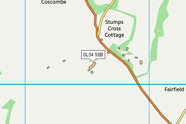 GL54 5SB map - OS VectorMap District (Ordnance Survey)