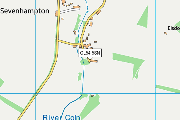 GL54 5SN map - OS VectorMap District (Ordnance Survey)