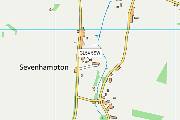 GL54 5SW map - OS VectorMap District (Ordnance Survey)