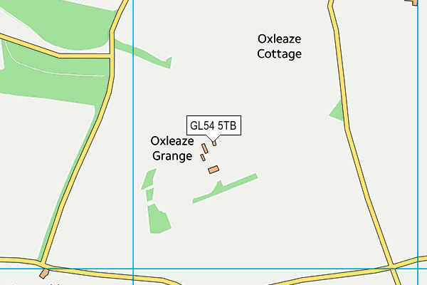 GL54 5TB map - OS VectorMap District (Ordnance Survey)