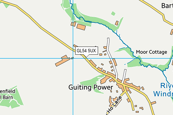 GL54 5UX map - OS VectorMap District (Ordnance Survey)