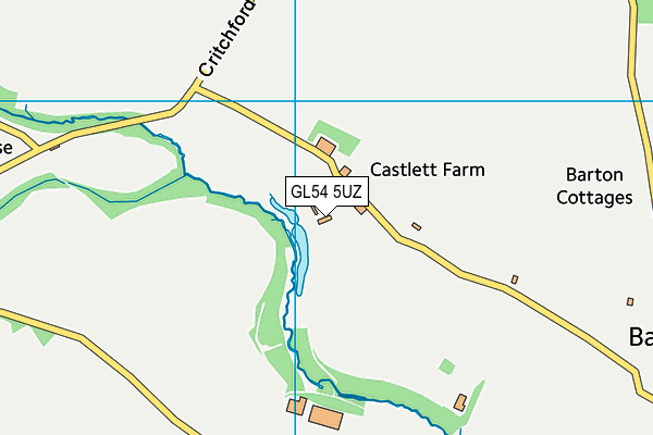 GL54 5UZ map - OS VectorMap District (Ordnance Survey)