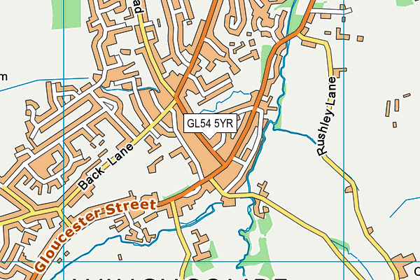 GL54 5YR map - OS VectorMap District (Ordnance Survey)
