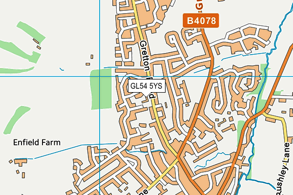 GL54 5YS map - OS VectorMap District (Ordnance Survey)