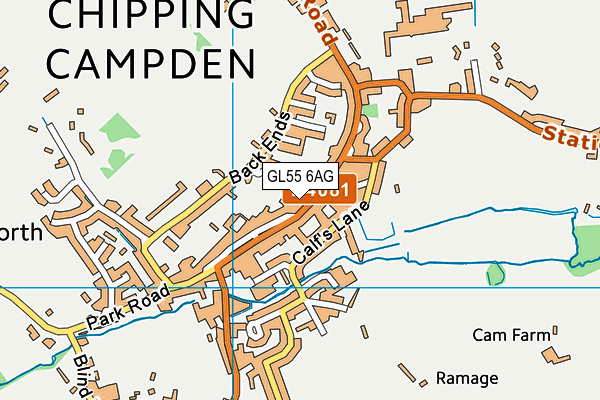 GL55 6AG map - OS VectorMap District (Ordnance Survey)