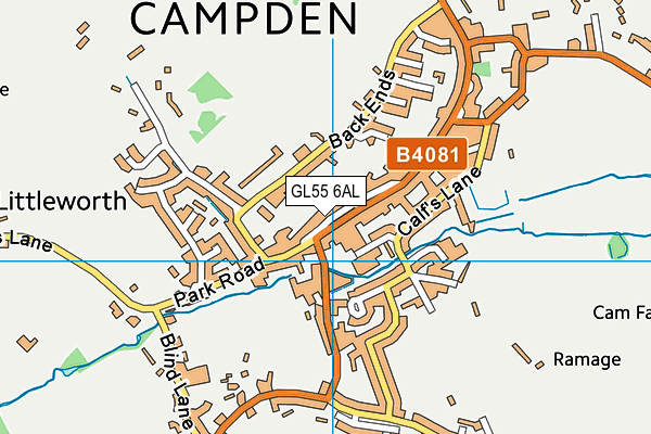 GL55 6AL map - OS VectorMap District (Ordnance Survey)