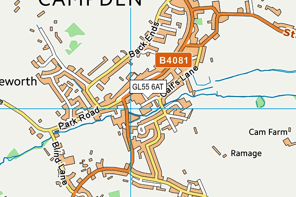 GL55 6AT map - OS VectorMap District (Ordnance Survey)