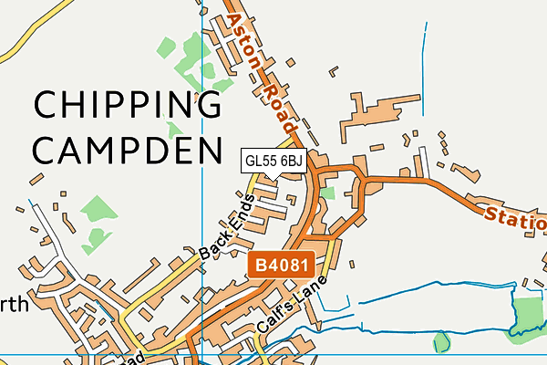 GL55 6BJ map - OS VectorMap District (Ordnance Survey)