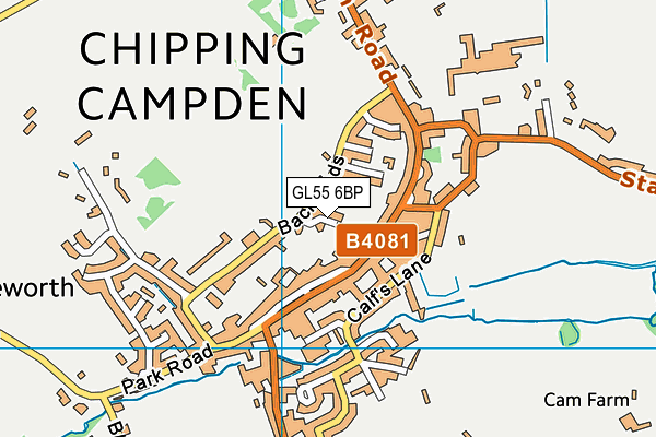 GL55 6BP map - OS VectorMap District (Ordnance Survey)