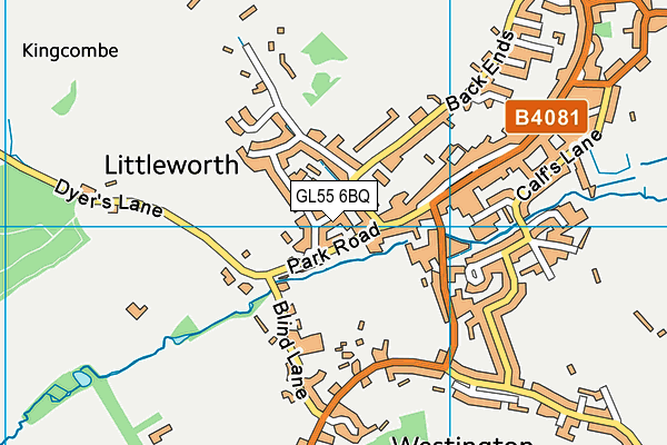 GL55 6BQ map - OS VectorMap District (Ordnance Survey)