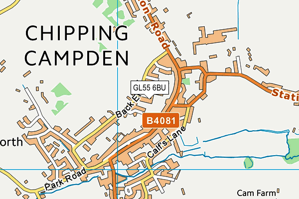 GL55 6BU map - OS VectorMap District (Ordnance Survey)