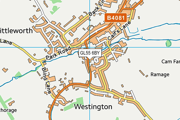GL55 6BY map - OS VectorMap District (Ordnance Survey)