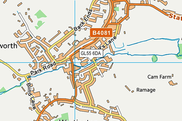 GL55 6DA map - OS VectorMap District (Ordnance Survey)