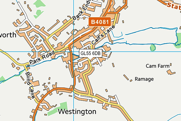 Chipping Campden Recreation Ground map (GL55 6DB) - OS VectorMap District (Ordnance Survey)