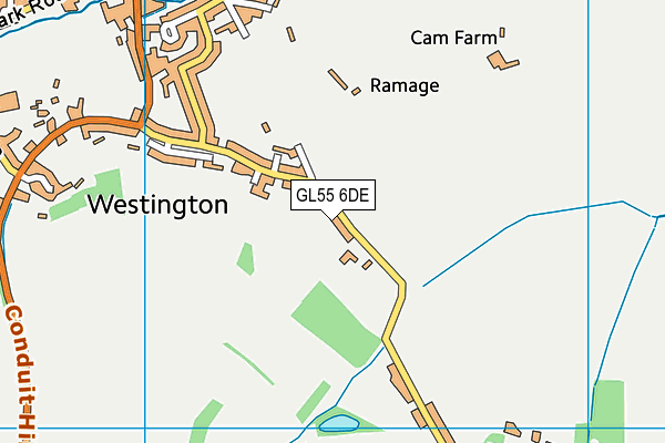 GL55 6DE map - OS VectorMap District (Ordnance Survey)