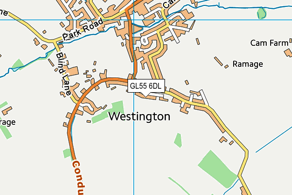 GL55 6DL map - OS VectorMap District (Ordnance Survey)