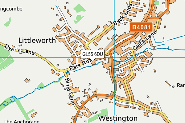 GL55 6DU map - OS VectorMap District (Ordnance Survey)