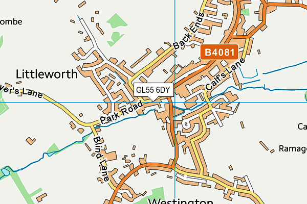 GL55 6DY map - OS VectorMap District (Ordnance Survey)