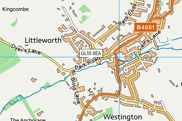 GL55 6EA map - OS VectorMap District (Ordnance Survey)
