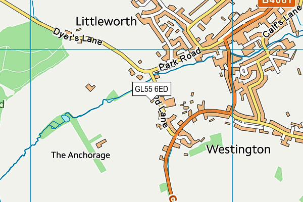 GL55 6ED map - OS VectorMap District (Ordnance Survey)